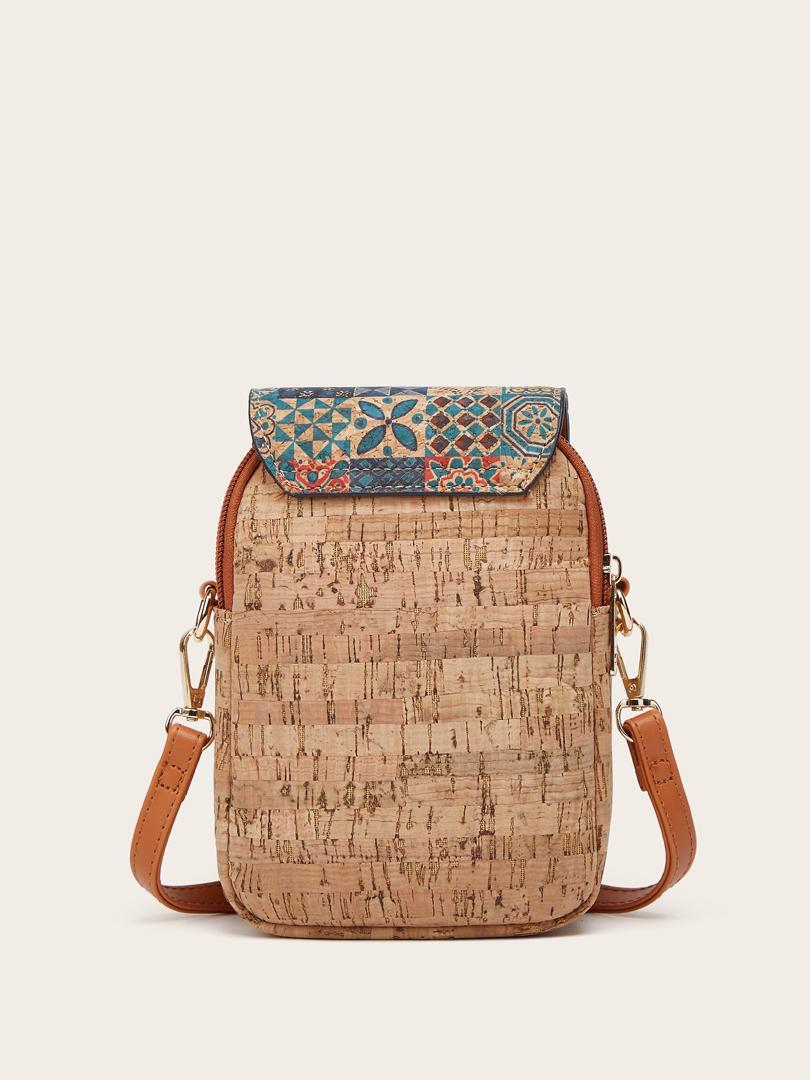 Luxury Cork Crossbody Bag, Boho Vegan Handbag, Eco-Friendly Purse, Adjustable Strap, Travel Pouch, Sustainable Gift, Women’s Small Bag