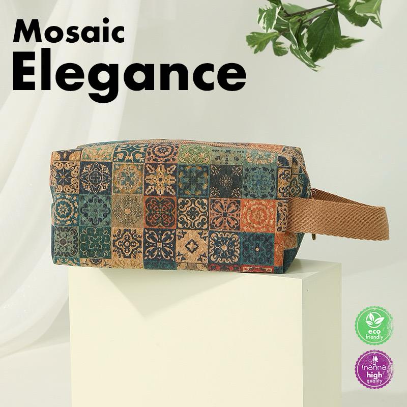 Eco-Friendly Cork Makeup Bag - Floral, Geometric, Boho Designs - Travel Cosmetic Bag, Sustainable, Perfect Gift for Her, Unique & Stylish